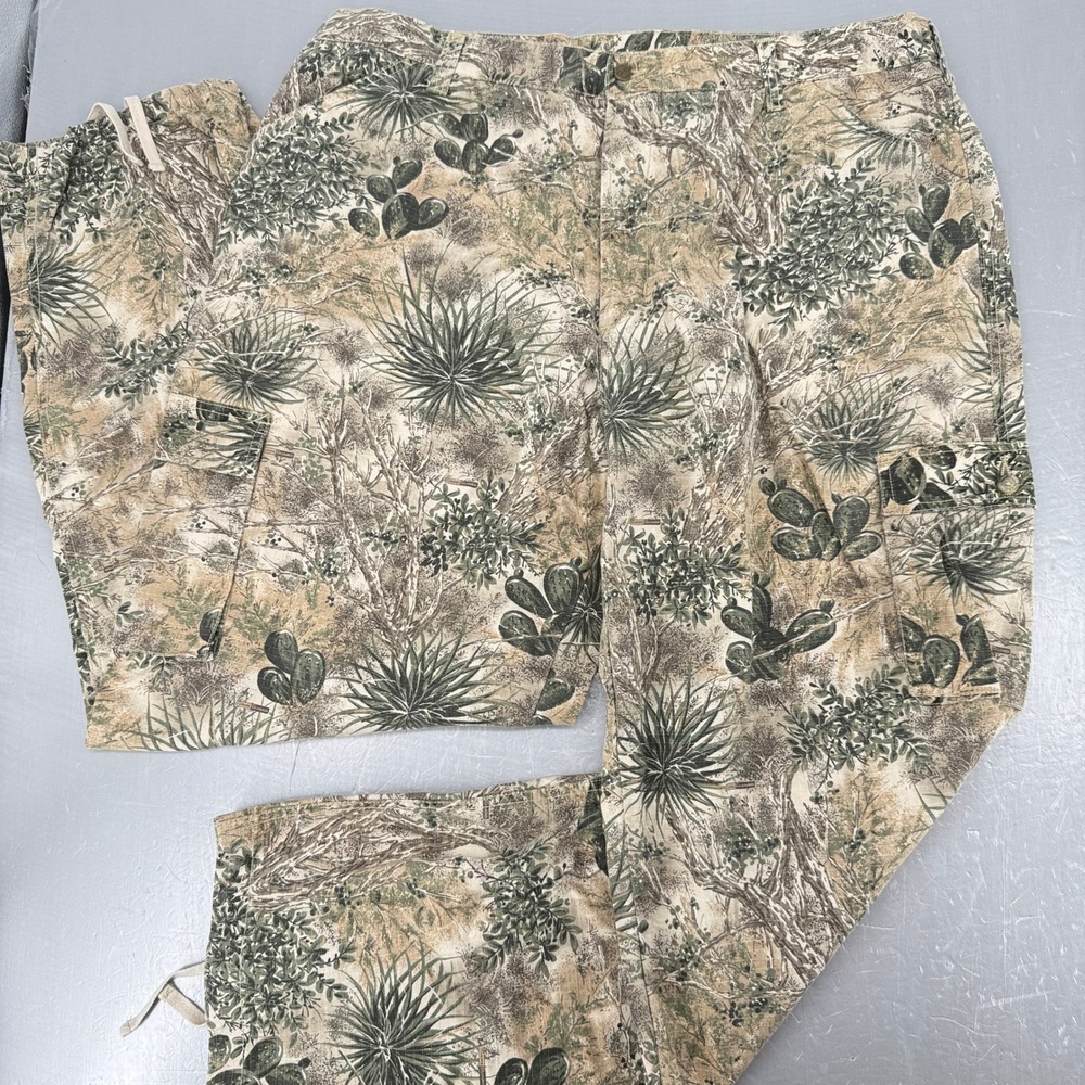 GameGuard Mens 2XL Desert Cactus Camo Ripstop Cargo Pants Tactical Hunting 12422